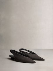 Chocolate Brown Forever Comfort® Suede Leather Low Sling Back Wedges - Image 6 of 9