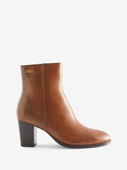 Barbour® Tan Brown Amelia Leather Heeled Chelsea Boots - Image 3 of 5