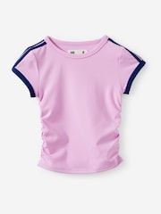 Cotton On Purple Soft Stretch Gathered Short Sleeve Baby T-Shirt & Kelcey Shorts Set - Image 3 of 4