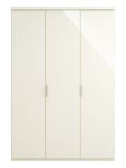 Wiemann Peyton White Glass Semi Fitted Triple Wardrobe - Image 2 of 4