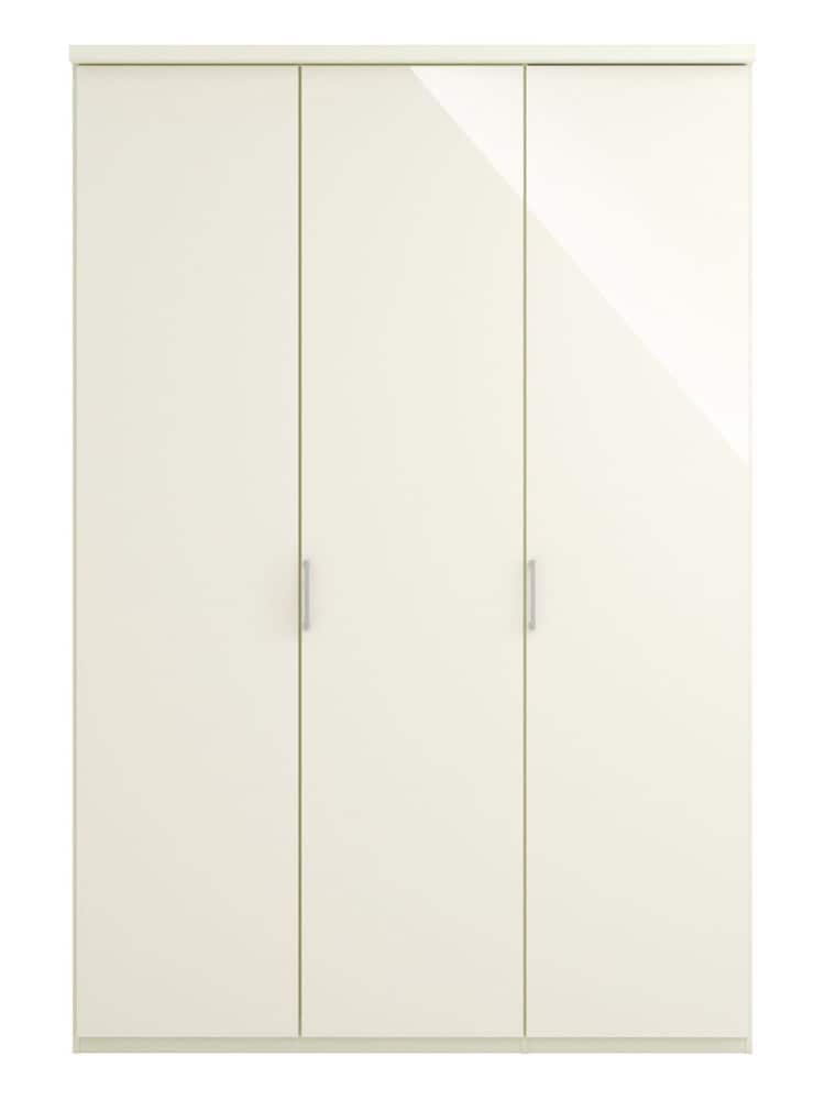 Wiemann Peyton White Glass Semi Fitted Triple Wardrobe - Image 2 of 4