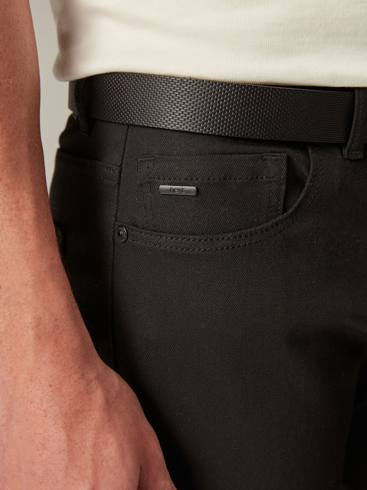 Forever Black Straight Fit Belted Authentic Jeans - Image 6 of 11