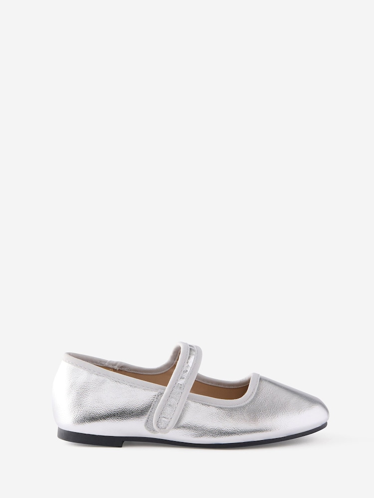 Cotton On Silver Olivia Ballet Flats - Image 1 of 4