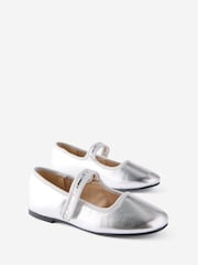 Cotton On Silver Olivia Ballet Flats - Image 2 of 4