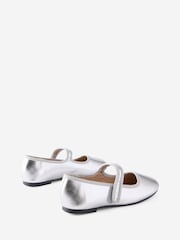 Cotton On Silver Olivia Ballet Flats - Image 3 of 4