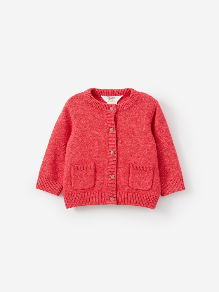 Cotton On Red Baby Knit Cardigan - Image 1 of 3 Cotton On Red Baby Knit Cardigan - Image 1 of 3