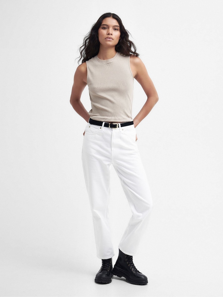 Barbour® International Hadfield Stretch Cotton Rib Tank Top - Image 2 of 7