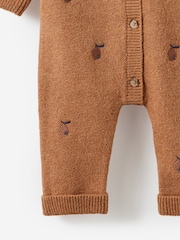 Cotton On Brown Baby Knit Long Sleeve Romper - Image 2 of 3