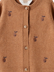 Cotton On Brown Baby Knit Long Sleeve Romper - Image 3 of 3
