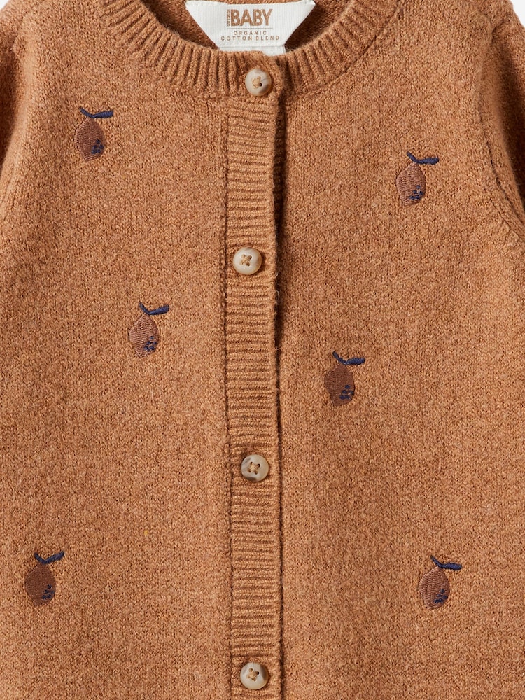 Cotton On Brown Baby Knit Long Sleeve Romper - Image 3 of 3 Cotton On Brown Baby Knit Long Sleeve Romper - Image 3 of 3
