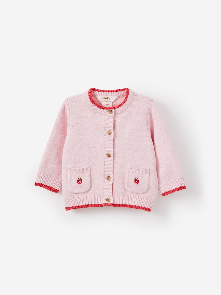 Cotton On Pink Baby Knit Cardigan - Image 1 of 3 Cotton On Pink Baby Knit Cardigan - Image 1 of 3