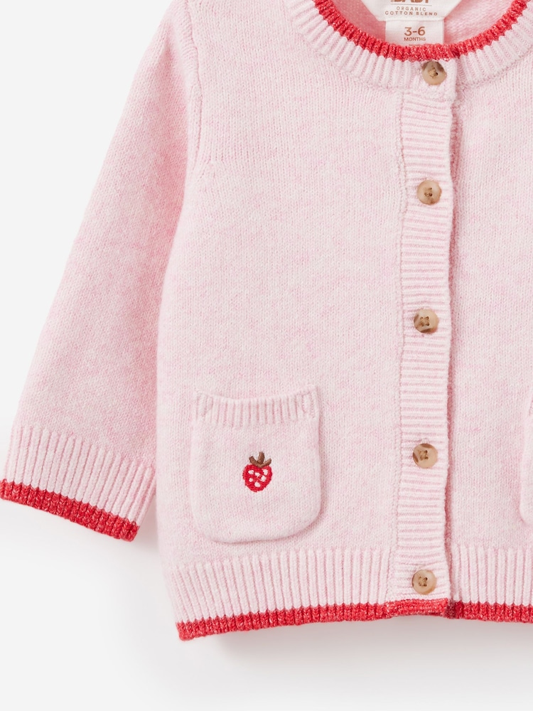 Cotton On Pink Baby Knit Cardigan - Image 2 of 3 Cotton On Pink Baby Knit Cardigan - Image 2 of 3