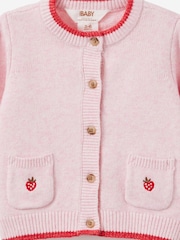 Cotton On Pink Baby Knit Cardigan - Image 3 of 3