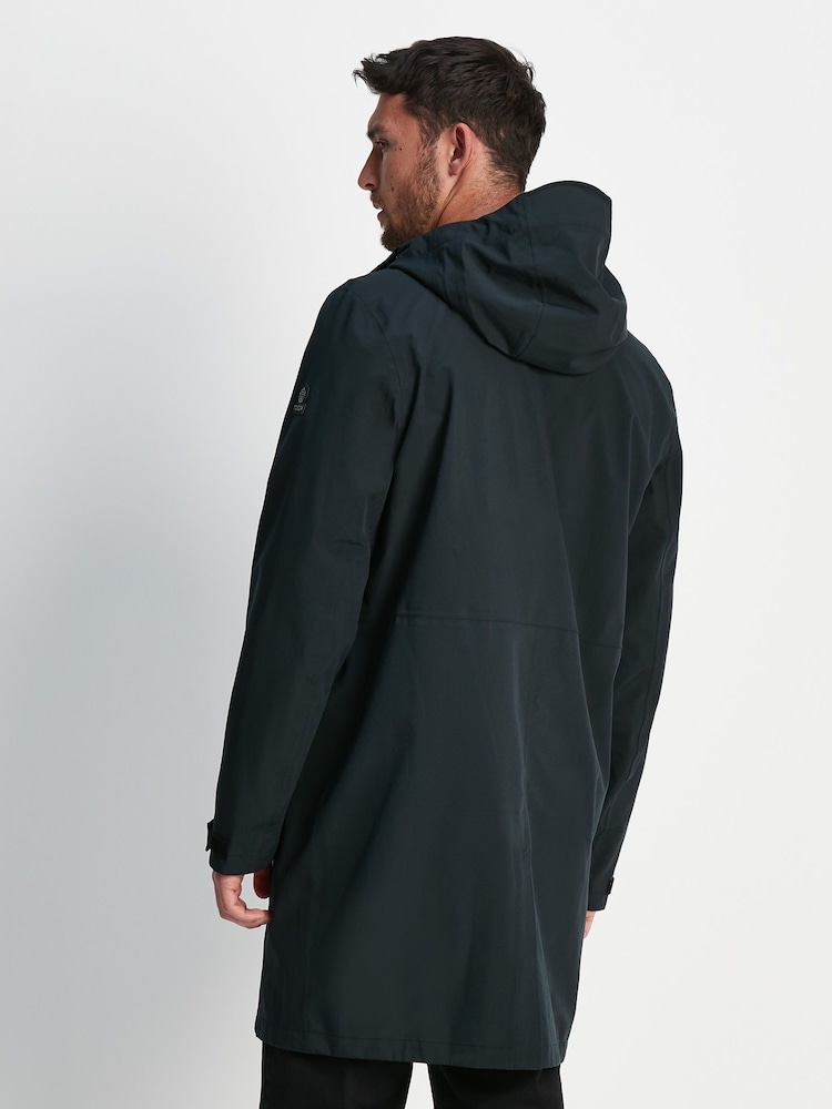 Tog 24 Black Glenton Long Hooded Waterproof Coat - Image 2 of 9