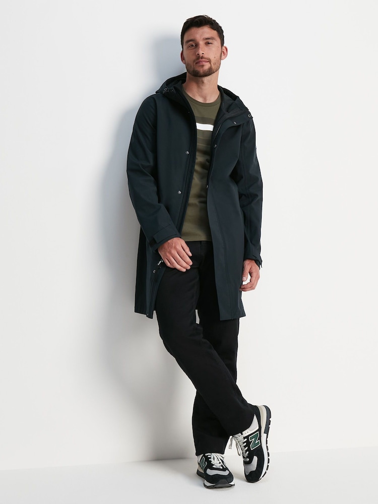 Tog 24 Black Glenton Long Hooded Waterproof Coat - Image 4 of 9