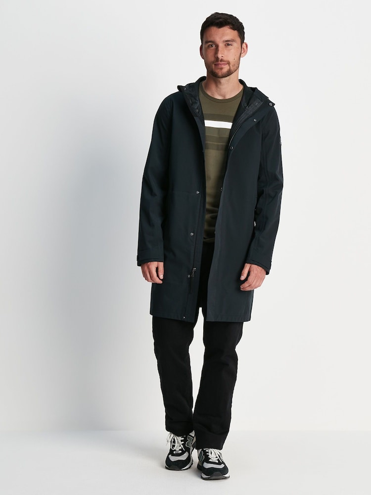 Tog 24 Black Glenton Long Hooded Waterproof Coat - Image 5 of 9