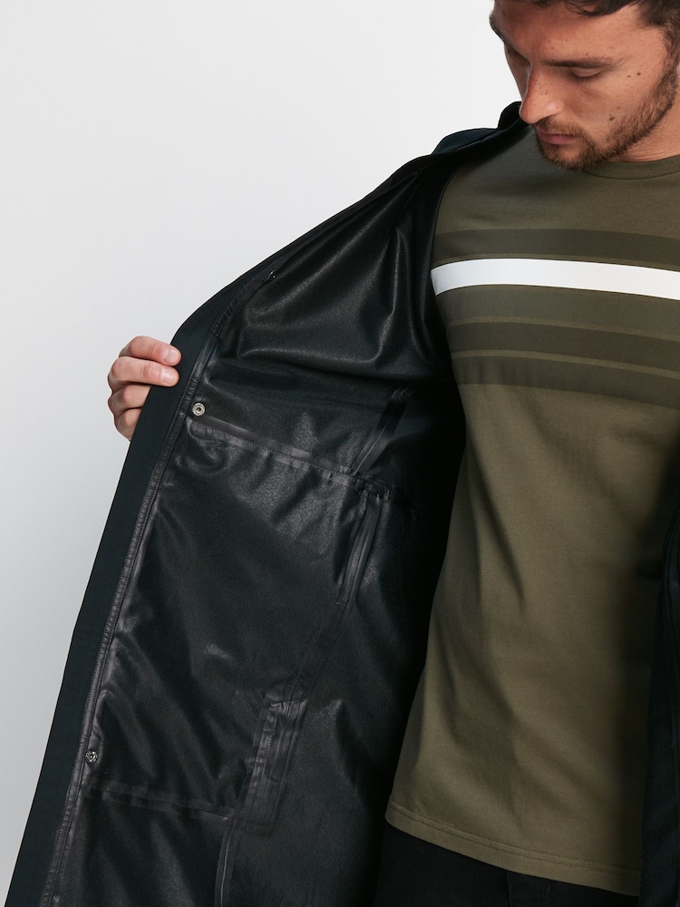Tog 24 Black Glenton Long Hooded Waterproof Coat - Image 6 of 9