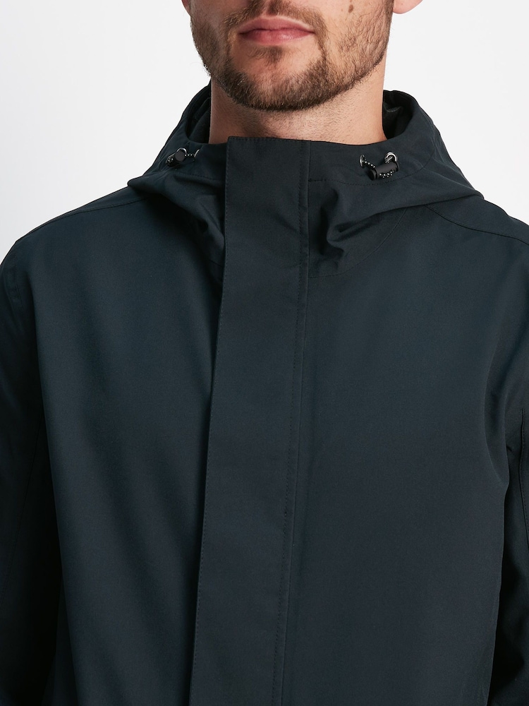 Tog 24 Black Glenton Long Hooded Waterproof Coat - Image 7 of 9