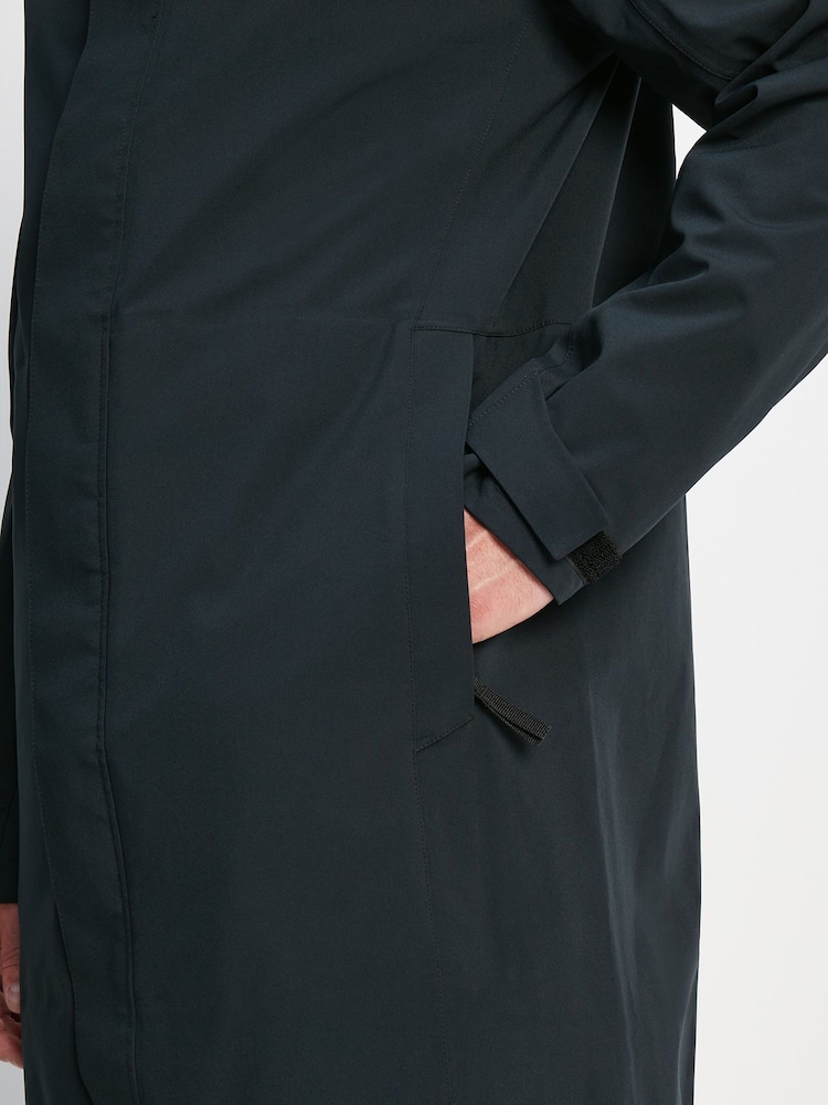 Tog 24 Black Glenton Long Hooded Waterproof Coat - Image 8 of 9
