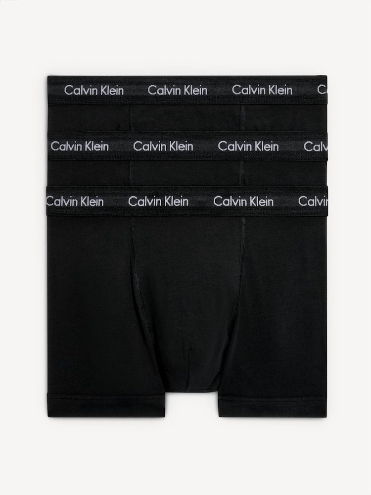 Calvin Klein Black Classic Stretch Trunks 3 Pack Boxers - Image 1 of 6