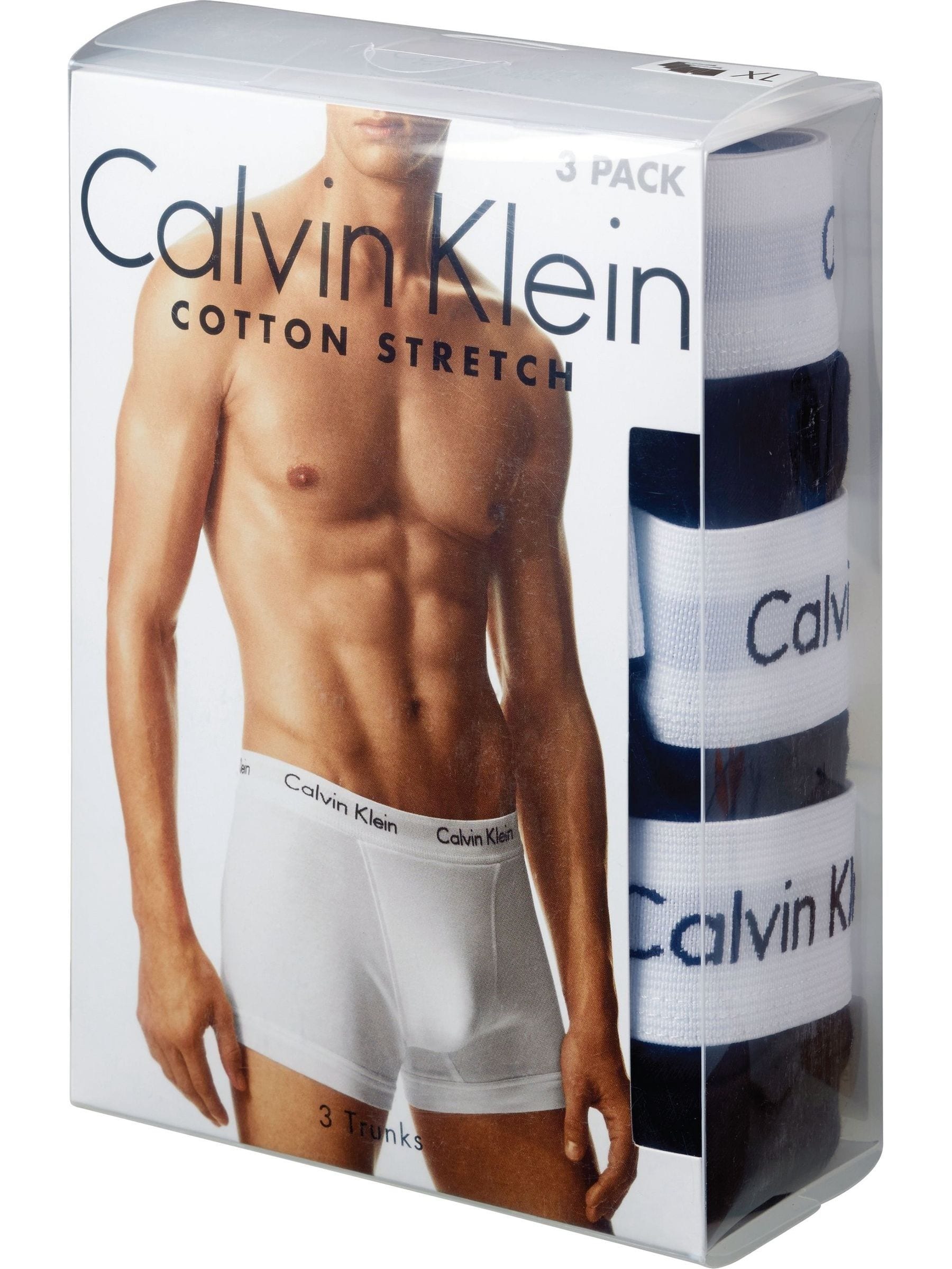 Buy Calvin Klein Black Classic Stretch Trunks 3 Pack Boxers