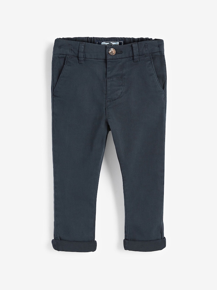 Navy Blue Stretch Chinos Trousers (3mths-7yrs) - Image 1 of 4