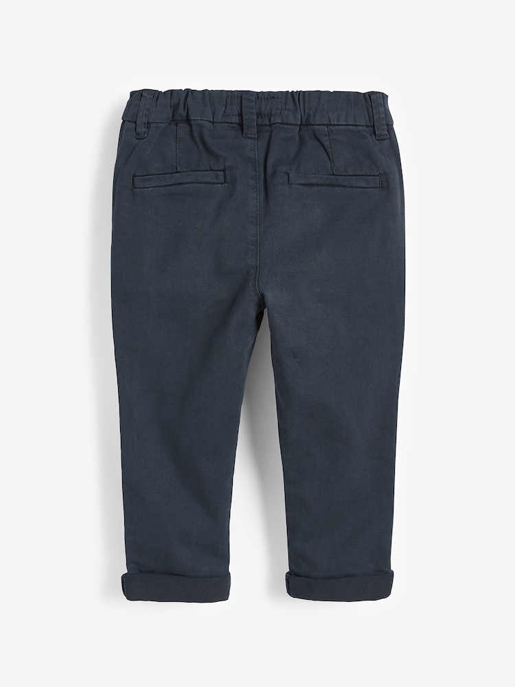 Navy Blue Stretch Chinos Trousers (3mths-7yrs) - Image 2 of 4