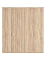 Wiemann Rustic oak Torquay Wood Semi Fitted 4 Door Wardrobe - Image 3 of 4