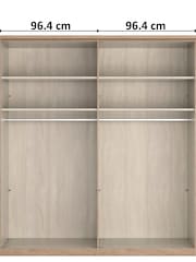 Wiemann Rustic oak Torquay Wood Semi Fitted 4 Door Wardrobe - Image 4 of 4