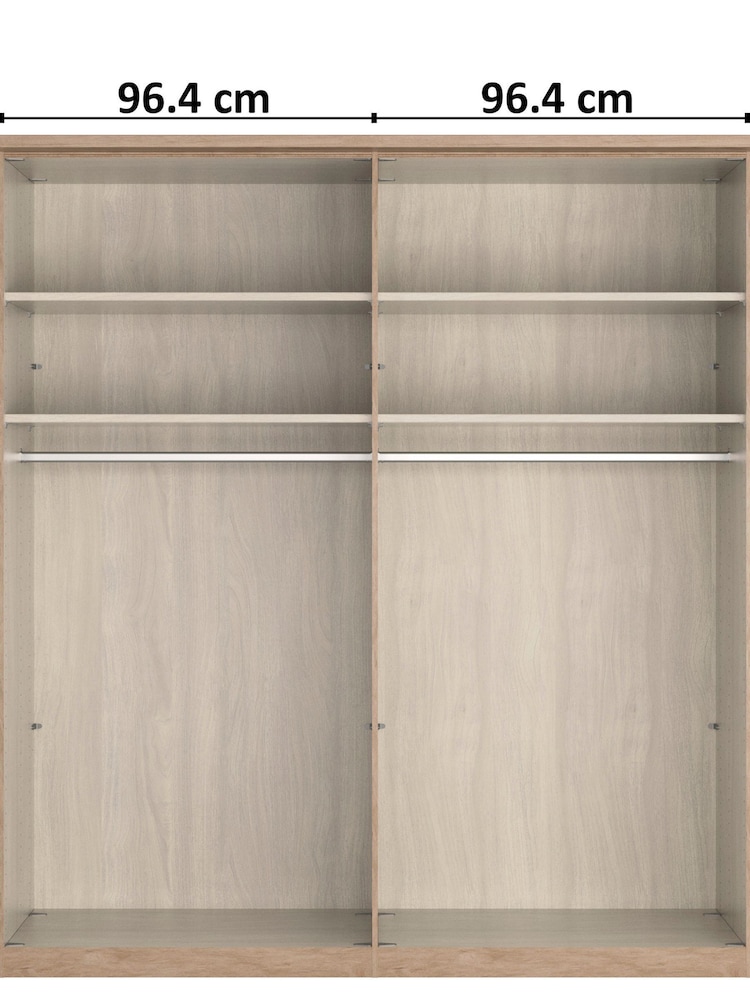 Wiemann Rustic oak Torquay Wood Semi Fitted 4 Door Wardrobe - Image 4 of 4