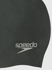 Speedo Black Adults Plain Moulded Silicone Cap - Image 3 of 3