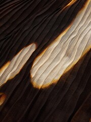 Schwarz mit Marmordruck - Plissierter Chiffon-Midirock - Bild 6 von 6