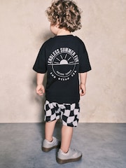 Black T-Shirt And Shorts Set (3mths-7yrs) - Image 1 of 1