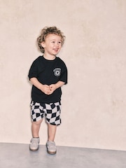 Black T-Shirt And Shorts Set (3mths-7yrs) - Image 2 of 6