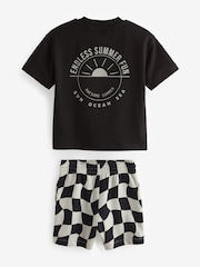 Black T-Shirt And Shorts Set (3mths-7yrs) - Image 5 of 6