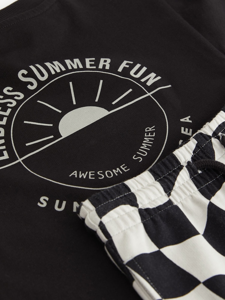 Black T-Shirt And Shorts Set (3mths-7yrs) - Image 6 of 6