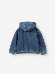 Cotton On Blue Hooded Bomber Jacket - Image 2 of 3