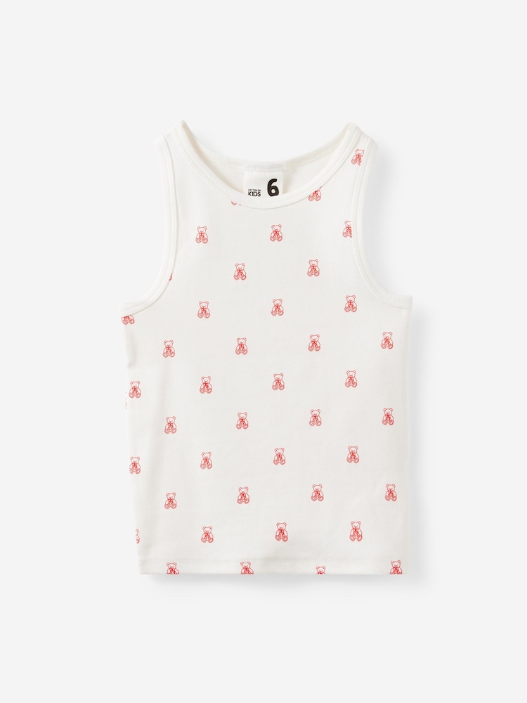 Cotton On White Fitted Essential Racer Back Tank - Image 1 of 3 Cotton On White Fitted Essential Racer Back Tank - Image 1 of 3