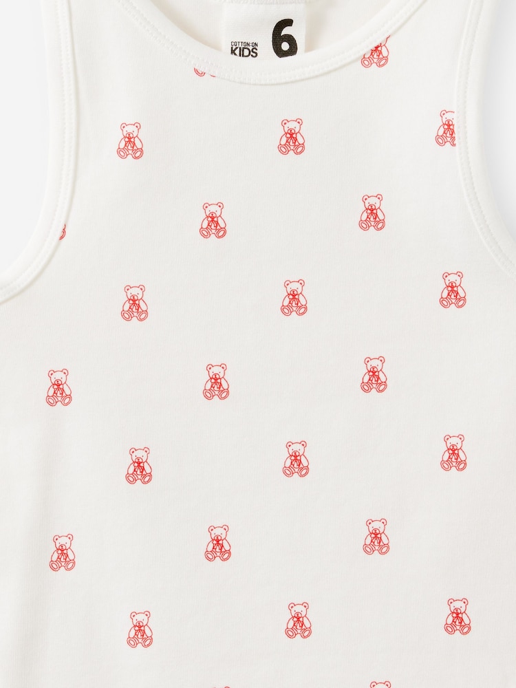 Cotton On White Fitted Essential Racer Back Tank - Image 2 of 3 Cotton On White Fitted Essential Racer Back Tank - Image 2 of 3