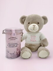 Babyblooms Mothers Day Frankie Bear Soft Toy and Biscuits - Love You - Image 1 of 5
