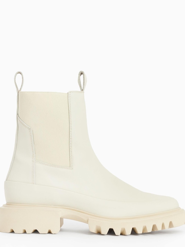 AllSaints White Harlee Boots - Image 1 of 5