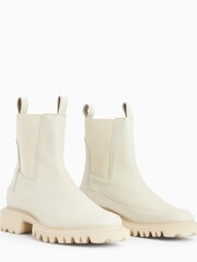 AllSaints White Harlee Boots - Image 2 of 5