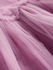 Boden Purple Tulle Ruffle Waist Dress - Image 3 of 3