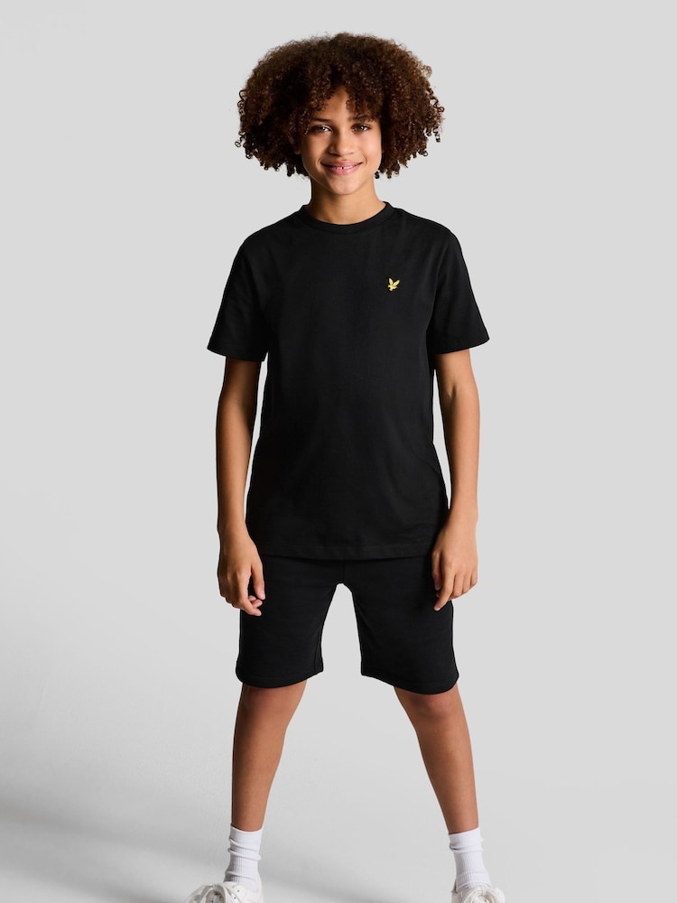 Lyle & Scott Black Boys Jersey 100% Cotton Shorts - Image 1 of 3