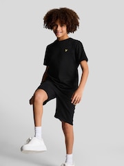 Lyle & Scott Black Boys Jersey 100% Cotton Shorts - Image 2 of 3