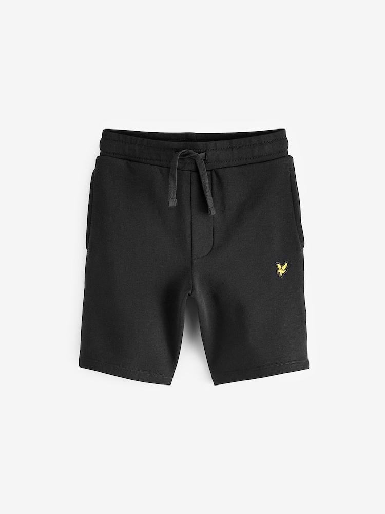 Lyle & Scott Black Boys Jersey 100% Cotton Shorts - Image 3 of 3