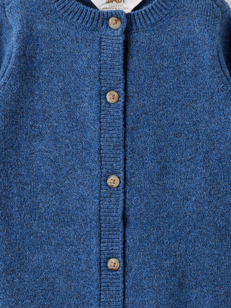 Cotton On Blue Baby Knit Long Sleeve Romper - Image 3 of 3 Cotton On Blue Baby Knit Long Sleeve Romper - Image 3 of 3