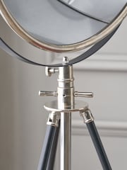 Pacific Black Elstree Silver Black And Silver Metal Tripod Floor Lamp - Image 3 of 6