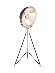 Pacific Black Elstree Silver Black And Silver Metal Tripod Floor Lamp - Image 6 of 6