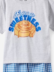 Cotton On Blue Sleep T-Shirt & Poplin Pyjamas Set - Image 2 of 3